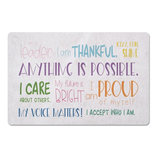 I Am Words 27" x 18" Floor Mat